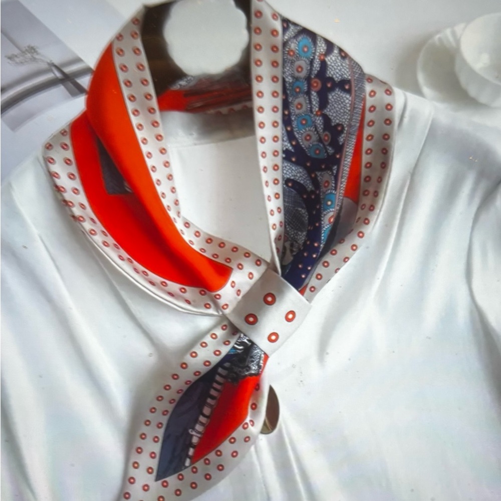 Elegant Multicolor Silk Scarf